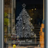 Sticker vitrine sapin de Noël fantaisie - vitrophanie fêtes de fin d'année