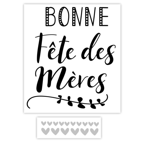 Sticker vitrine Bonne fête des mères 3 lignes – Image 4
