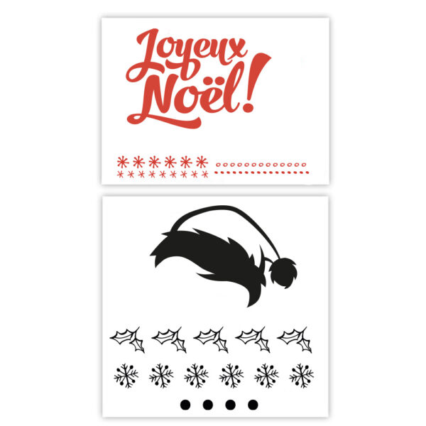 Sticker vitrine Bonnet joyeux Noël – Image 4