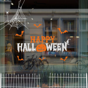 Sticker vitrine Happy Halloween - vitrophanie Halloween
