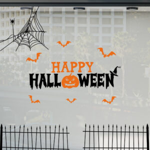 Sticker vitrine Happy Halloween - vitrophanie Halloween