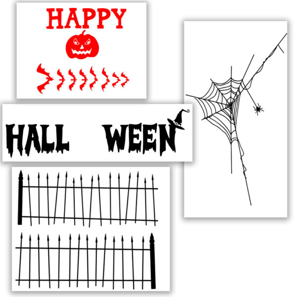 Sticker vitrine Happy Halloween barrières – Image 4