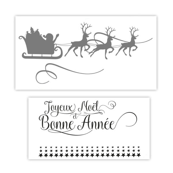 Sticker vitrine Joyeux Noël Traineau – Image 4