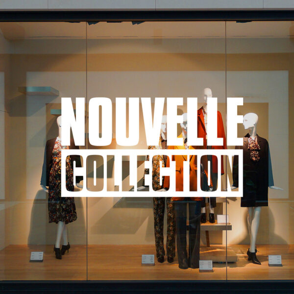 Sticker vitrine Nouvelle collection sobre - vitrophanie Nouvelle collection